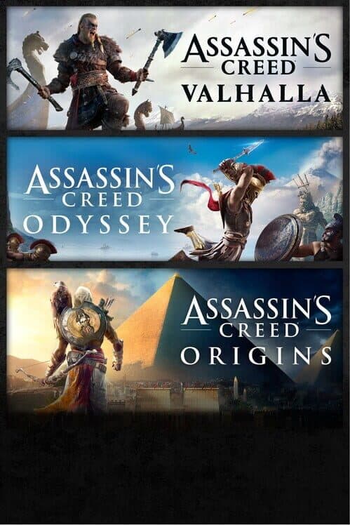 Assassin's Creed Bundle: Assassin's Creed Valhalla, Assassin's Creed Odyssey, and Assassin's Creed Origins